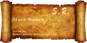 Sterk Róbert névjegykártya